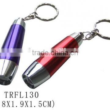 Hot sale bullet shape mini LED torch light with key ring