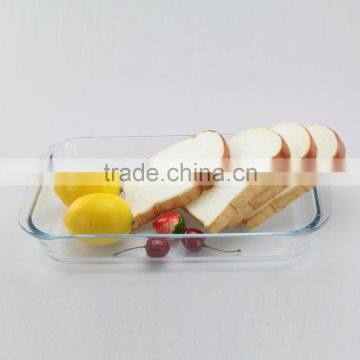 Rectangle Transparent Glass Baking Dish Plate for Kitchen photo-4