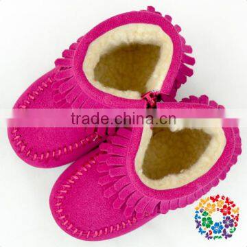 Cheap Fancy Baby Girls Tassle Design Wool Warm Snow Boots photo-2