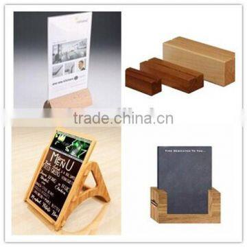 Wooden Holder With Chalkboard Restaurant Menu Display Stand /Wood Menu Holder/ Mini Chalkboard Menu photo-6