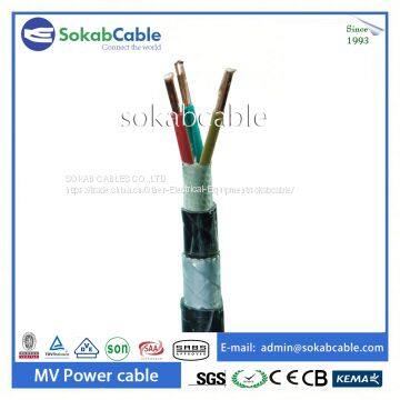 Высоковольтный силовой кабель с стальной ленточной броней photo-4