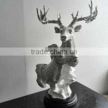 Polyresin reindeer head sculpture