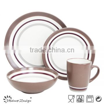 high quality 16pcs stoneware ceramic dinnerware set