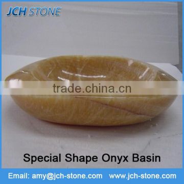 Special shape onyx stone stylish washing basin