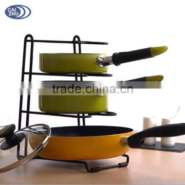 Kitchen Metal Pan Pot Lid Holder Rack Caizhu