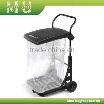 80L Multi-function Garden Rubbish Cart With Plastic Bag, Waste Cart, TROLLEY WHEELIE RUBBISH BIN TRUCK DISPOSAL BAG photo-3