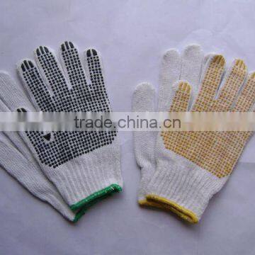 Cotton string knitted seamless gloves