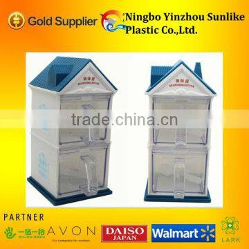 house typed novel Plastic Condiment Dispenser/plastic seasoning box