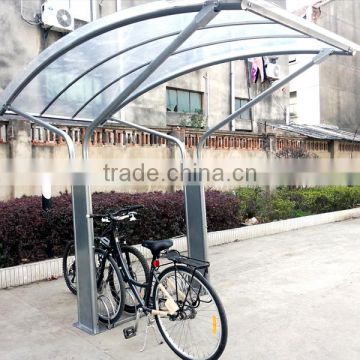 Sheltered bike rack double sided