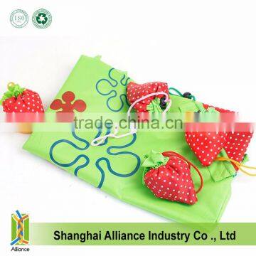 Cheap 190T Polyester Foldable Reusable Shape Strawberry Foldable Bag photo-5