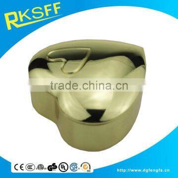 Newest Heart Shaped Zinc Alloy Gold Plating Jewelry Gift Box With Laser Logo photo-2