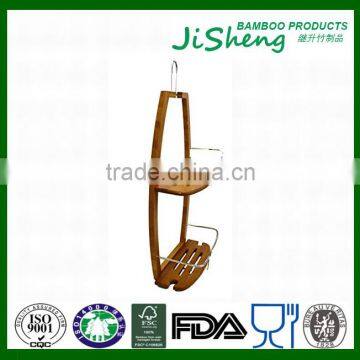 TOP Quality Bamboo Bathroom Shower Tub Hanging Caddy With LFGB & FDA photo-4