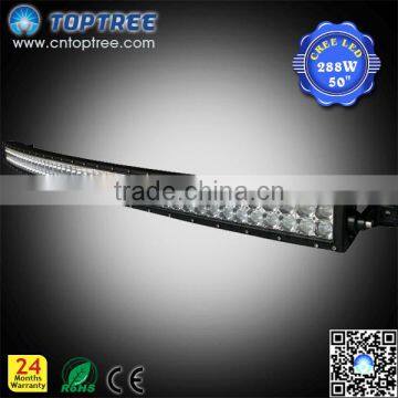 Curved Jeep Light Bar leds 50'' Led Light Bar 288W
