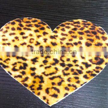 customized velvet fabric sublimation patch heat transfer print