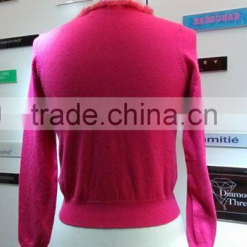 2014 Ladies Knitted Sweater,cardigan With Manual Nail Bead photo-4