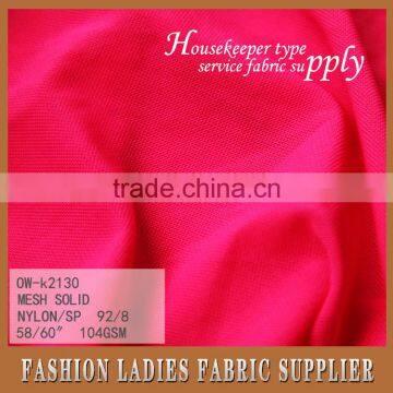 Latest Fashion Coral Red 92% Nylon 8% Spandex Mesh Solid for Girl Dress photo-4