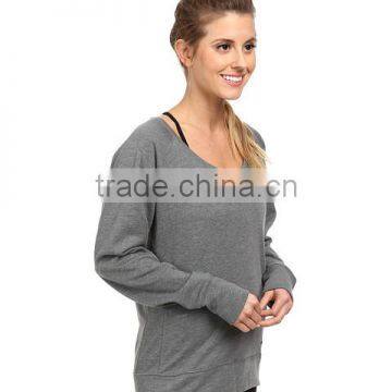 Women Round Collar Jumper Pullover Necklines Females Solid Color Fleece Sweatshirt photo-6