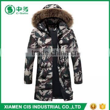 2017 Latest Design Fashion Winter Outdoor Overcoat Mens Camo Long Down Coat photo-4