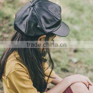 F40472A Korean style leather fashion kids hat and cap