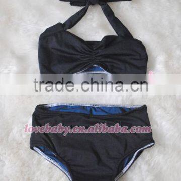Wholesale Lovebaby Boutique Solid Black Micro Child Bikini LBP4120614 photo-2