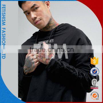 Mens Hoodie Short Sleeved T-shirt Short Sleeve T Shirt Young Male Black Student Sweater photo-2