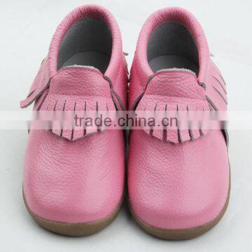 Wholesale Durable Fashion Hard Sole Toddler Baby Handmade Leather Shoes photo-4