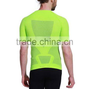 Seamless High Stretch Tight Breathable Men Short Half Sleeve Running t Shirt photo-2