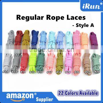 Round Rope Shoe Laces 22 Colours All Various Sizes Oval Cord Trainer Yeezy Boot Shoelaces - Shoestrings for Basketball Shoes