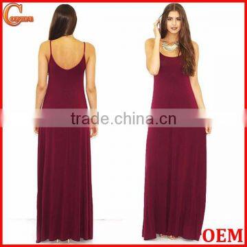 High quality round neck sleeveless maxi new ladies dress 2015
