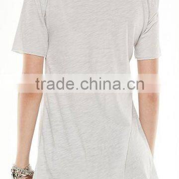 Rock Stylish Young Women Tunic Tops Light Grey Floral Skull Loose T Shirt Short Sleeves photo-3