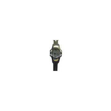 Electronic Waterproof Wrist Watch With 1/100 Second Chronograph