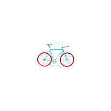 Customized 700C Chromoly Frame Blue Single Speed Fixie Bikes For Women / Men