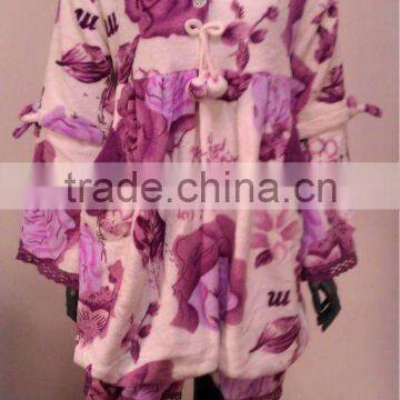 fashion coral fleece bath robes for women