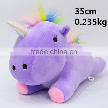 High quality Japan Cartoon doll Unicorn Anime Cute Purple Plush Toys 35cm