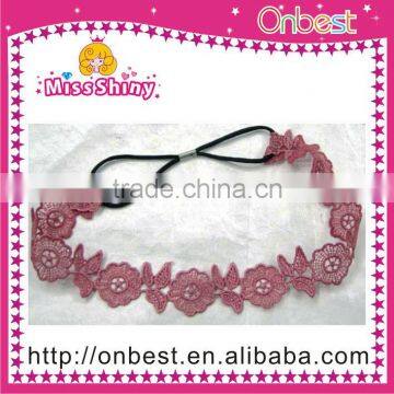 handmade lace fabric elastic hair band