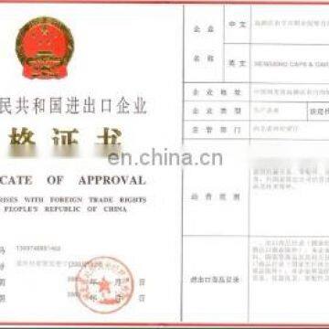 CERTIFICATE OF APPROVAL FOR ENTERPRISES WITH FOREI