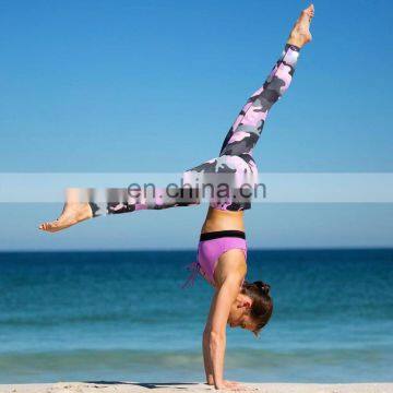 Yoga Apparel Custom Printed Supplex Women Sexy Sports Wear Fitness Yoga Pants Leggings for Women photo-3