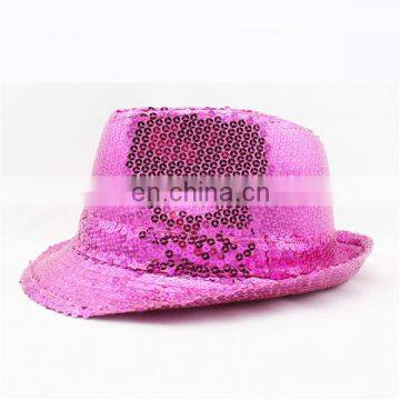 HEN-0067 hen party novelty pink lady sequin fedora hat