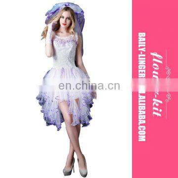 Adult Shop White Beauty Women Mesh Covers Sexy Bride Costume Wedding Dress