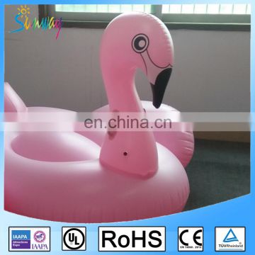 EN71 6p Eco-friendly PVC Giant Pink Inflatable Flamingo Swimming Water Pool Float