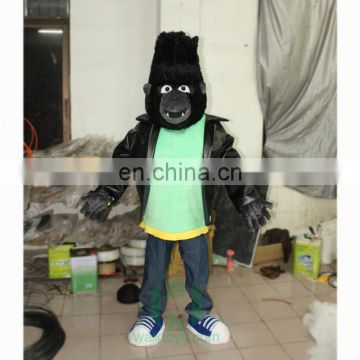 180cm fashion realistic gorilla costume with black jacket for men