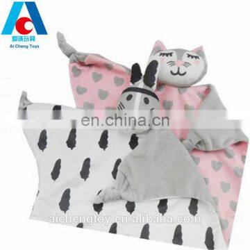 washable soft baby plush toy blanket cat cartoon infant comforter