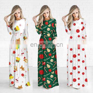 Winter Full Length Dress Christmas Women Long Dresses One Piece for Fat Girls Pajamas Outfit