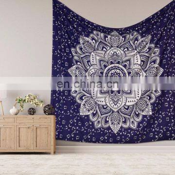 Indian Latest Wall Hanging Hippie Ombre Mandala Tapestry Bohemian Bedspread Dorm Decor 95"X85" Inch