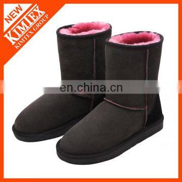 wholesales suede artificial wool half winter boots