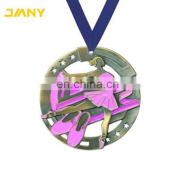 Custom Design Zinc Alloy Metal Soft Enamel Team Dance Medals