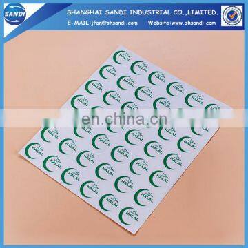 customized full color printed adhesive paper brand label