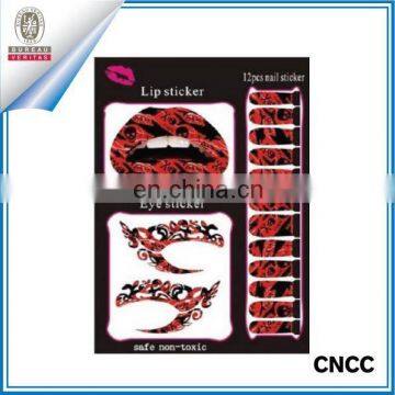 on sale face tatoo,lip tattoo,nail water tattoo