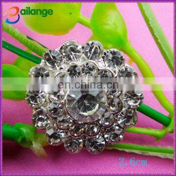 New arrival shinning bailange custom rhinestone plating alloy plated buttons for garment accessory