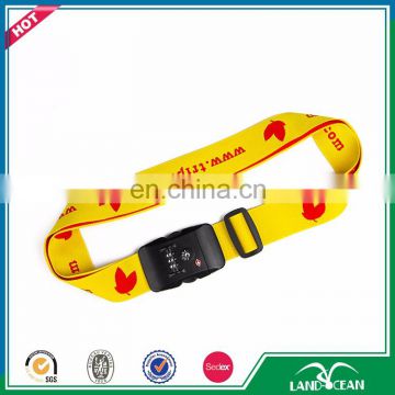 Fashion adjustable tsa travel luggage belt with scale